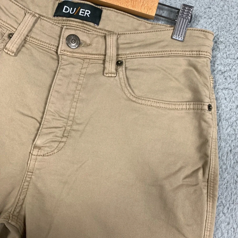 Du/er N2X‎ Pants No Sweat Men's 32 x 32 Khaki Stretch Performance Slim Tapered